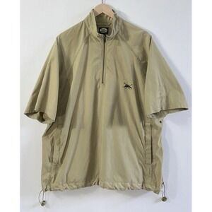 Tommy Bahama Golf 1/4 Zip Beige Pullover Windbreaker Jacket‎ Men's Large